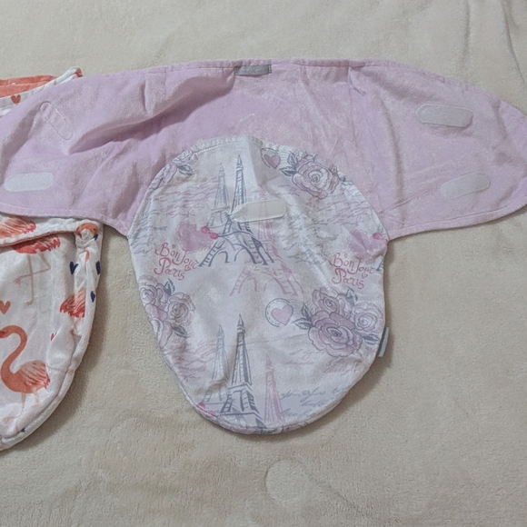 Flamingo and Paris Themed Baby Swaddle Set - Picture 5 of 7